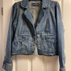 Denim Open Front Blazer